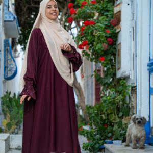 SET NAWRAS - ROUGE-avec perles