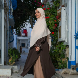SET NAWRAS - MARRON-avec perles