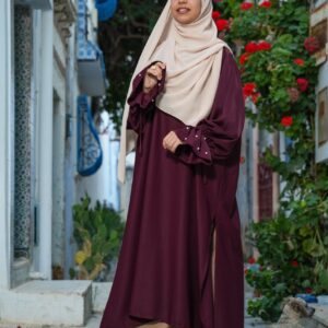 SET NAWRAS - ROUGE,JUPE BEIGE